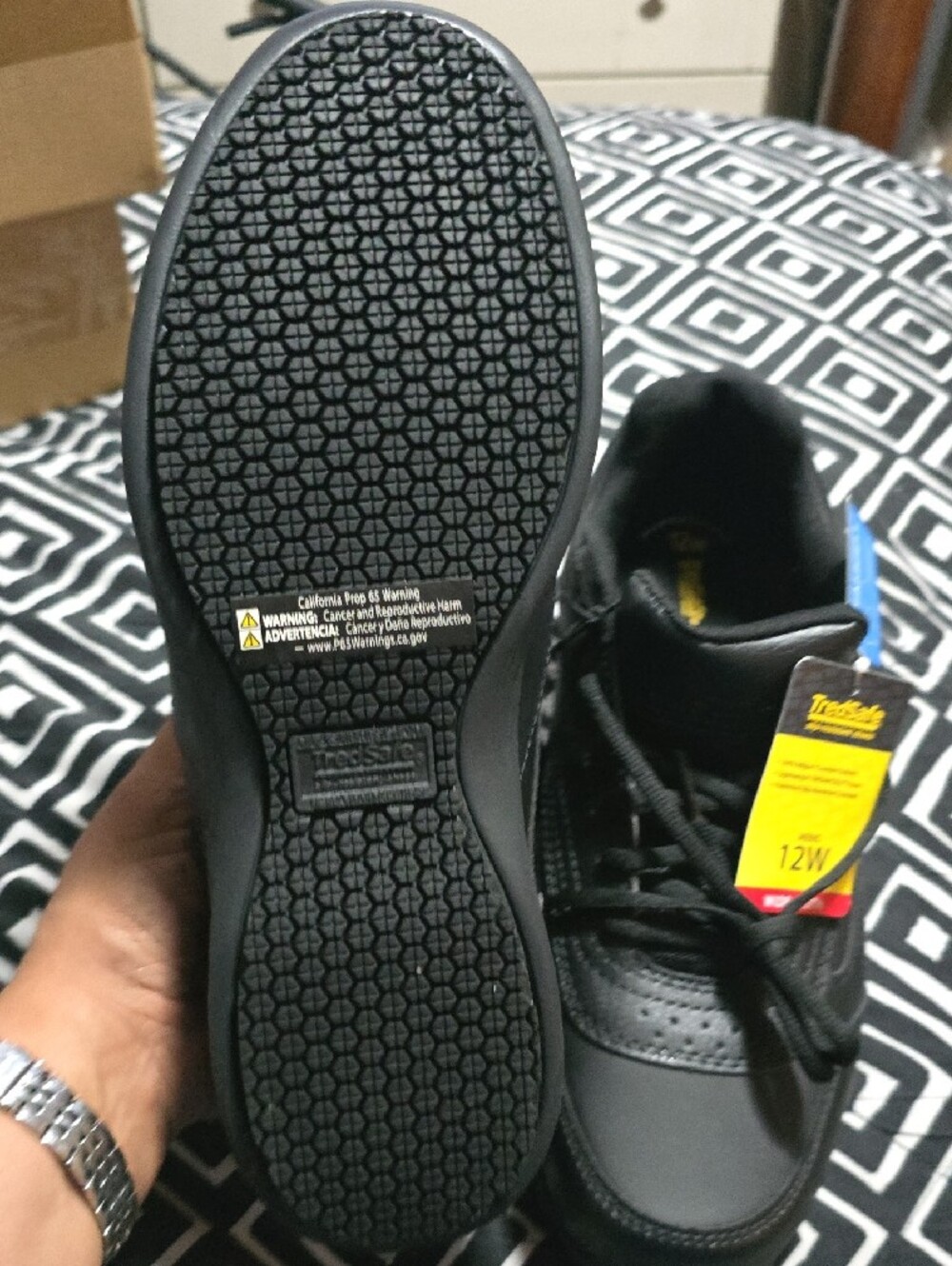 TredSafe Men's Black Work Sneakers - Wide Fit - Picture 3 of 7